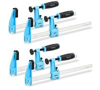 SHALL 12-Inch(30.48cm) Steel Bar Clamps Set, 4-Pack Medium-Duty Quick-Release F Clamps, 600 Lbs Load Limit for Woodworking, Metal Working, DIY and Crafts