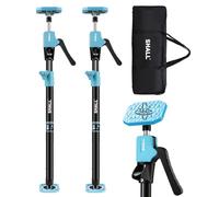 SHALL 2 Pcs Adjustable 60-115cm Plasterboard Support Props, Third Hand Tool Support System,70kg Capacity per Prop for Wall/Ceiling/Cabinet Installation, Anti-Slip Rotating Pad