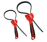 Shall 2-Piece Rubber Strap Wrench Set,for Pipes Smaller Than 150 mm (6 inches) and 100 mm (4 inches) in Diameter - a Reinforced Adjustable Wrench for Pipe Repairs, can Opening