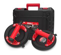 SHALL 2Pcs Heavy Duty Suction Cups, 200mm Glass Suction Lifter, 200kg Load, 6H Vacuum Retention, Window Suckers for Glass Tile Marble, Toolbox Spare Parts & Gloves