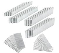 SHALL 3600 Counts 18 Gauge Narrow Crown Staples & Brad Nails, Heavy Duty Galvanized 1/4" Narrow Crown Staples (3/4" 1" 1-1/4" 1-1/2"), Brad Nails (1" 2"), for Pneumatic, Electric Stapler/Brad Nailer