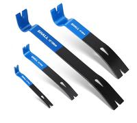 SHALL 4-Piece Flat Pry Bar Set -15" 10" 7.5" 5.5"- Heavy Duty & Mini Nail Puller Crowbar, Utility Claw Bar, Wonder Bar, High-Carbon Steel Flat Bar Tool for Home Remolding & Woodworking