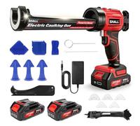 SHALL Cordless Caulking Gun,21V Electric Sealant Gun with LED Light, 4 Adjustable Speeds, Anti-Drip Design, Fits 300ml Cartridges for Sealing & Filling
