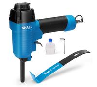 SHALL Pneumatic Nail Remover & 7.5’’ Flat Pry Bar Set, Heavy-Duty Air Punch Nailer Removes 9-16 Gauge Nails, 60-100 PSI Air Nail Puller/Denailer for Wood Pallets, Reclaimed Wood, 1/4’’ NPT Air Inlet