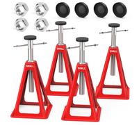 SHALL RV Stabilizer Jacks 4-Pack Heavy Duty Aluminum Jack Stands for Travel Trailer Camper Single Support up to 7500 Lbs RV Leveling Screw Jack wi