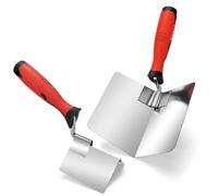 SHALL Stainless Steel Corner Trowel Set, Inner & Outer Angled Trowels for Plastering and Edging, Professional Hand Tool for Home & Industrial Use