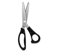 Shallho Pinking Scissors, Dressmaking Scissors, Fabric Scissors, 23.5 cm, Zigzag Stainless Steel Handle, Black, Sharp Scissors for Cutting Fabric, Clothing, Textiles, Sewing, Paper, Crafts