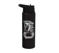 Shallow Be Thy Grave Grim Reaper Skeleton Bones Gothic Dark Stainless Steel Insulated Water Bottle