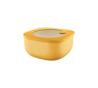 Guzzini - Kitchen Active Design, STORE&MORE BIO, Shallow Airtight Fridge/Freezer/Microwave Containers (M) - Mango Yellow, 16 x16 x h7,8 cm | 975 cc - 170720236