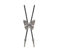 (Shallow Krat) 1pc/2pcs Adjustable Bolo Tie Popular Cowboy Teens Men Women Dance Necktie Gothic Shirts Alloy Butterfly Buckle Pendant Shallow Krat