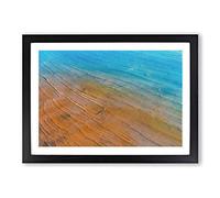Shallow Waters Upon a Beach in Tallinn Estonia Framed Print | A2 Black Framed Wall Art | Ready to Hang | Modern Beach Picture | Living Room Bedroom Lounge Office