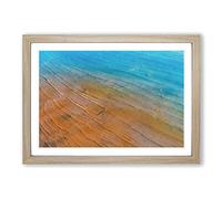 Shallow Waters Upon a Beach in Tallinn Estonia Framed Print | A2 Oak Framed Wall Art | Ready to Hang | Modern Beach Picture | Living Room Bedroom Lounge Office