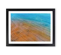 Shallow Waters Upon A Beach In Tallinn Estonia Modern Art Framed Print | A2 Black Framed Wall Art | Ready to Hang | Modern Beach Picture | Living Room Bedroom Lounge Office