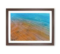 Shallow Waters Upon A Beach In Tallinn Estonia Modern Art Framed Print | A2 Walnut Framed Wall Art | Ready to Hang | Modern Beach Picture | Living Room Bedroom Lounge Office