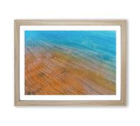 Shallow Waters Upon A Beach In Tallinn Estonia Modern Art Framed Print | A3 Oak Framed Wall Art | Ready to Hang | Modern Beach Picture | Living Room Bedroom Lounge Office