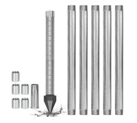Shallow Well Kit, Stainless Steel Drive Point with 36in Screen & Galvanized Pipes, Heavy Duty for Soft Soil DIY Water Supply, Complete 3+1 Set