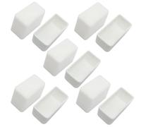 Shallow White End Caps for Unistrut Channel 1-5/8’’ × 13/16'', Durable Plastic Protective Covers, Safety Short End Caps for Electrical, HVAC, and Industrial Framing - Pack of 10