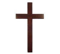 Shalom 20 cm Wood Mahogany Very Large Wall Hanging Cross Brown Wood