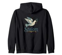 Shalom Dove Peace Jewish Holidays Hashanah Passover Zip Hoodie