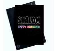 Shalom Happy Birthday Card Funny Joke Adult Humour Offensive Birthday Greeting Cards Novelty Birthday Card Friday Night Dinner Joke Black Multicolour Card SP104