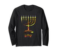 Shalom Menorah Long Sleeve T-Shirt