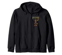 Shalom Menorah Zip Hoodie