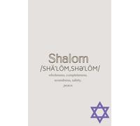 Shalom Notebook: 120 Blank Pages Star of David Journal | Jewish Notebook with Shalom Definition on the Cover | 6x9 Diary for Kids, Adults, Students, Teachers, Study Supplies, Hebrew School