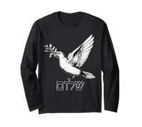 Shalom Peace Hebrew Jewish Dove Hanukkah Passover Spiritual Long Sleeve T-Shirt