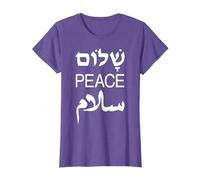 Shalom Peace Salaam Middle East English Hebrew Arabic T-Shirt