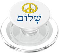 Shalom Peace Sign Anti War Hebrew Tikun Olam Peace Now PopSockets PopGrip for MagSafe