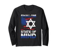 Shalom State American Flag Star Long Sleeve T-Shirt