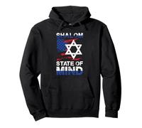 Shalom State American Flag Star Pullover Hoodie