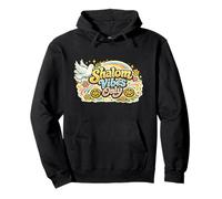 Shalom Vibes Only Peace Dove Olive Branch Hebrew Jewish Pullover Hoodie