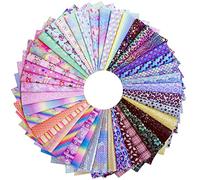 Shalun 50pcs 8" x 12" (21cm x 30cm) Thin Fine Glitter Faux Leather A4 Sheets DIY Making Handmade Craft Earrings Bows Canvas Fabric