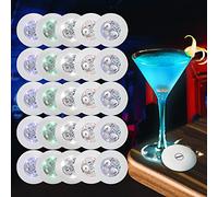 Shalwinn LED Coaster Mat, 25 Light Up Coasters for Drinks, Liquor Bottle, Bar Coasters