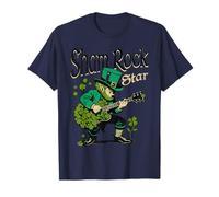 Sham Rock Star Leprechaun Guitar St Patricks Day Retro T-Shirt