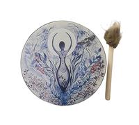 Shaman Drum 10 inch, Handmade Shamanic Drum with Drum Stick, Sound Healing Drum Instrument, Vintage Percussion Instruments Drums, Frame Drum for Meditation and Home Decoration