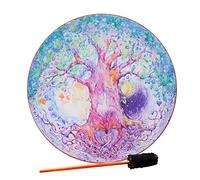 Shaman Drum 10 inch, Handmade Shamanic Drum with Drum Stick, Sound Healing Drum Instrument, Vintage Percussion Instruments Drums, Frame Drum for Meditation and Home Decoration