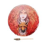 Shaman Drum Beater | Decorative Shaman Drum | Traditional Shaman Drum | Siberian Drum with Drumstick, Soul Shaman Drum Handmade, Sound Healing Tool For Spiritual Music, Reflection Meditation