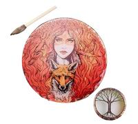 Shaman Drum Drum Stick, Wooden Multi purpose Shaman Drum, Portable Meditation Hand Drum, Shamanic Musical Instruments for Yoga