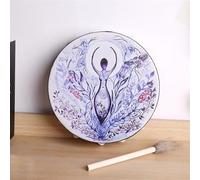 Shaman Drum, Frame Drum Decoration Fashion Native American Drum Music Healing Hand Drum with Drum Stick Bodhran Drum for Meditation, Sleeping Aid