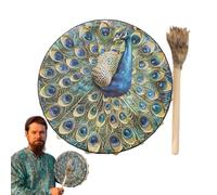 Shaman Drum Handmade - 9.8 Inch Siberian Native Instrument, Bird Design | Spiritual Drum for Meditation, Shamanic Rituals, Healing, Mindfulness, Music Practice, Reflection