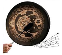 Shaman Drum - Handmade Shamanic Drum Spirit Music Playing 10'' Sound Healing Tool, Percussion Frame Drum, Tunable Membrane Woman Frame Drum Instrument Soul Music Spirit Bass Drum