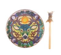 Shaman Drum - Professional Shaman Drum, 9 Inch Shaman Drum with Deer Head Design | Sound Healer Instrumental Shaman Drum for Spiritual Music, Reflection Meditation, Music