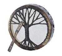 Shaman Drum - Retro Tree Design Handheld Drums For Kids, Garland Drum Head With Drumsticks, Wooden Frame Drum For Bedroom, Front Door