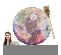 Shaman Drum Siberian Leopard Look, Shamanic Leopard Beauty Instruments, Music Percussion, For Experienced Musicians Enthusiasts Beginners Family Friends Home Indoor Outdoor School