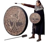 Shaman Drum With & Bird Design - Professional Handcrafted Frame Drum
