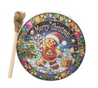 Shaman Drums for Adults, Shamanic Drums Siberia - Gingerbread Man Handmade Shamanic Drum, Spiritual Music Drum in Retro Look for Music Lovers and Experienced Musicians