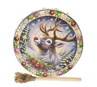 Shaman Hand Drum, Shamanic Hand Drum | Christmas Spiritual Instrument - Shamanic Instrument, Fashion Desktop Ornament for Home Decoration, Drum Sound Healing Tool