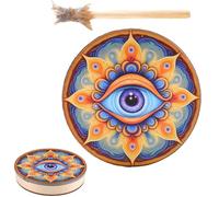 Shaman Hand Drum - Wooden Ritual Drum Spiritual Healing Instrument, Meditation Sound Tool, Crafted Percussion | Wooden Drum for Inner Balance